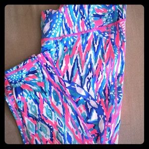 Lilly Pulitzer Luxletic Leggings Capris XL Pink